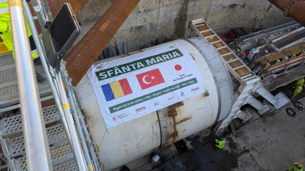 VIDEO Metroul de Otopeni: „Sfânta Maria” a săpat primii 100 de metri la tunelul către stația 1 Mai
