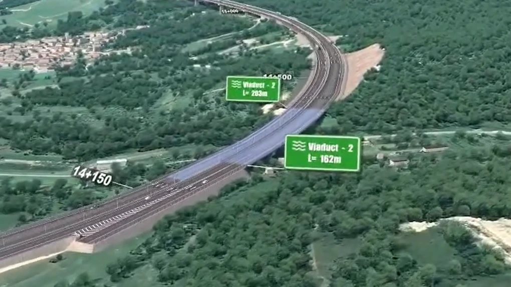 VIDEO Autostrada A1 Sibiu – Pitești: Turcii de la Mapa – Cengiz au realizat 41% din lucrările la viaductul Boița. Cum va arăta la final