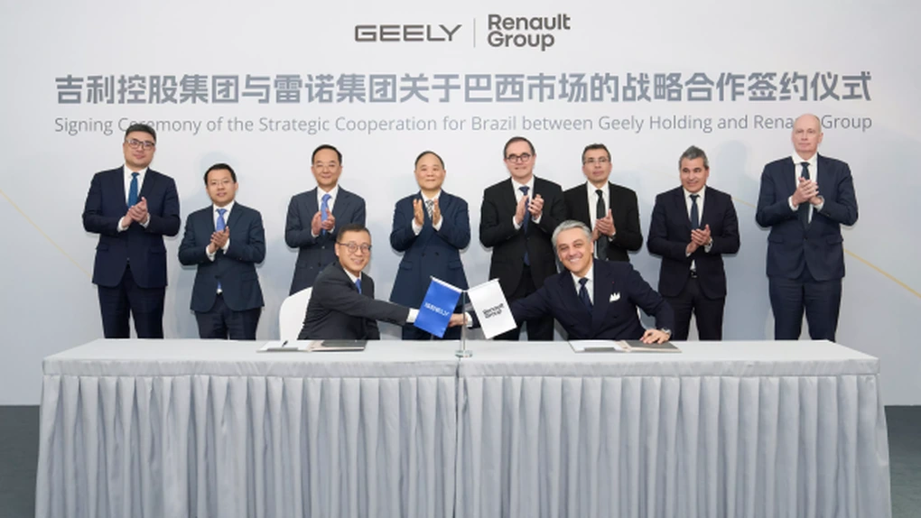 Grupul auto chinez Geely va deține 26,4% din compania mixtă pe care a înființat-o în Brazilia împreună cu Renault