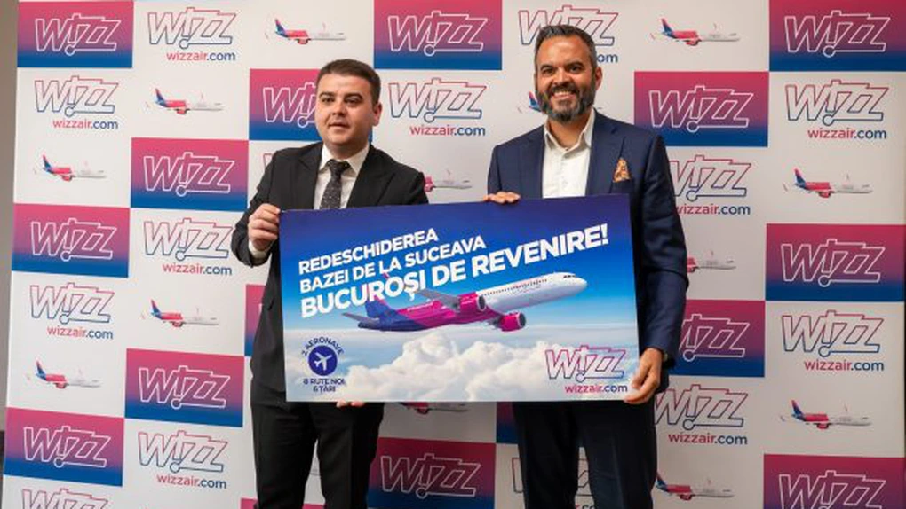 Wizz Air redeschide baza de la Suceava și lansează opt rute noi. Peste 169.000 de locuri suplimentare în sezonul de iarnă