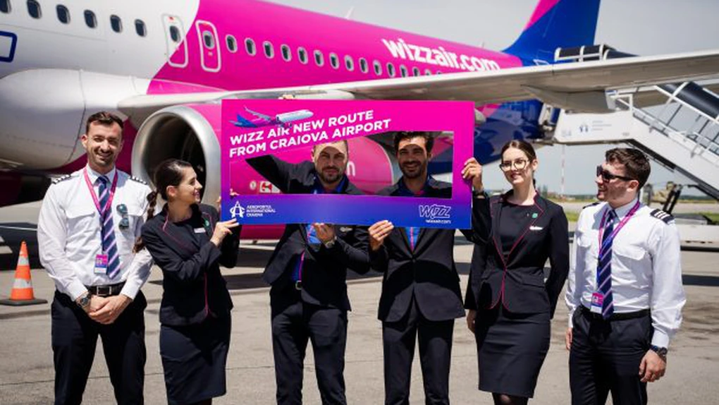 Wizz Air alocă al doilea avion bazei de la Craiova și lansează două noi rute