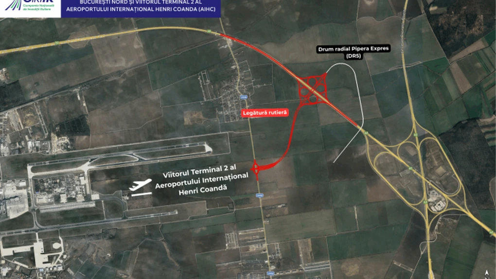 CNIR preia proiectul Drumului de Legătură între Autostrada A0 București și viitorul Terminal 2 al Aeroportului Otopeni