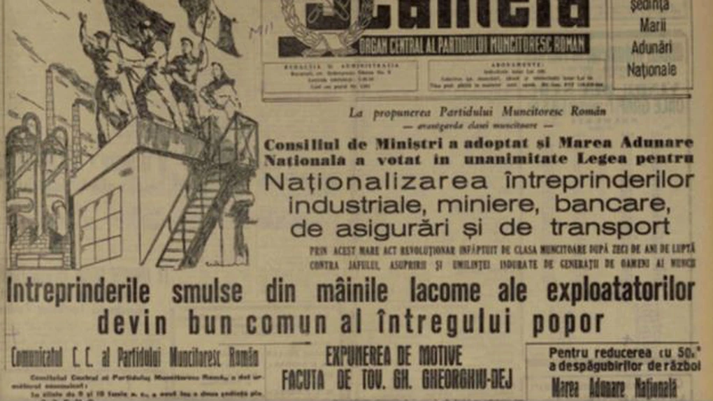 77 de ani de la „Marea Naţionalizare” din România – 11 iunie 1948
