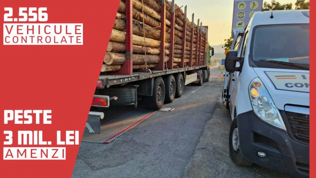 Amenzi de peste trei milioane de lei în doar câteva zile, după acțiuni de cântărire a vehiculelor de marfă
