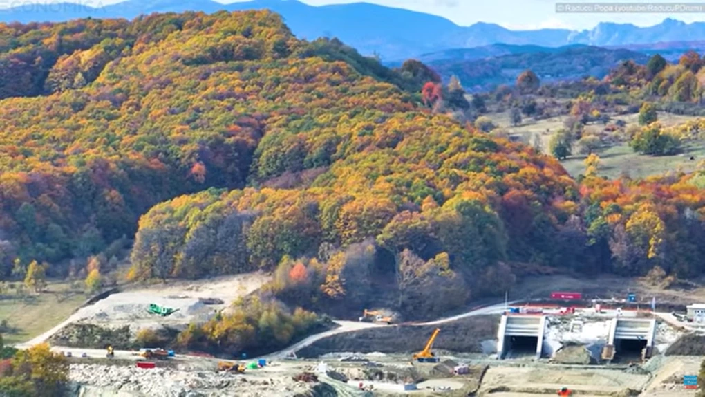 VIDEO Autostrada A1 Sibiu - Pitești: Porr a finalizat structura de rezistență a Tunelului Curtea de Argeș