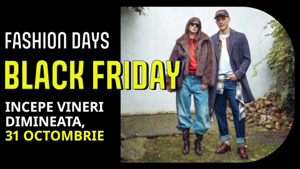 Black Friday la Fashion Days începe vineri dimineață, cu reduceri de până la 90%