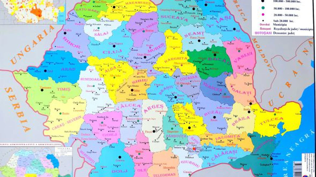Curtea de Conturi recomandă schimbarea hărții României. Jumătate dintre orașe nu au populația prevăzută de lege