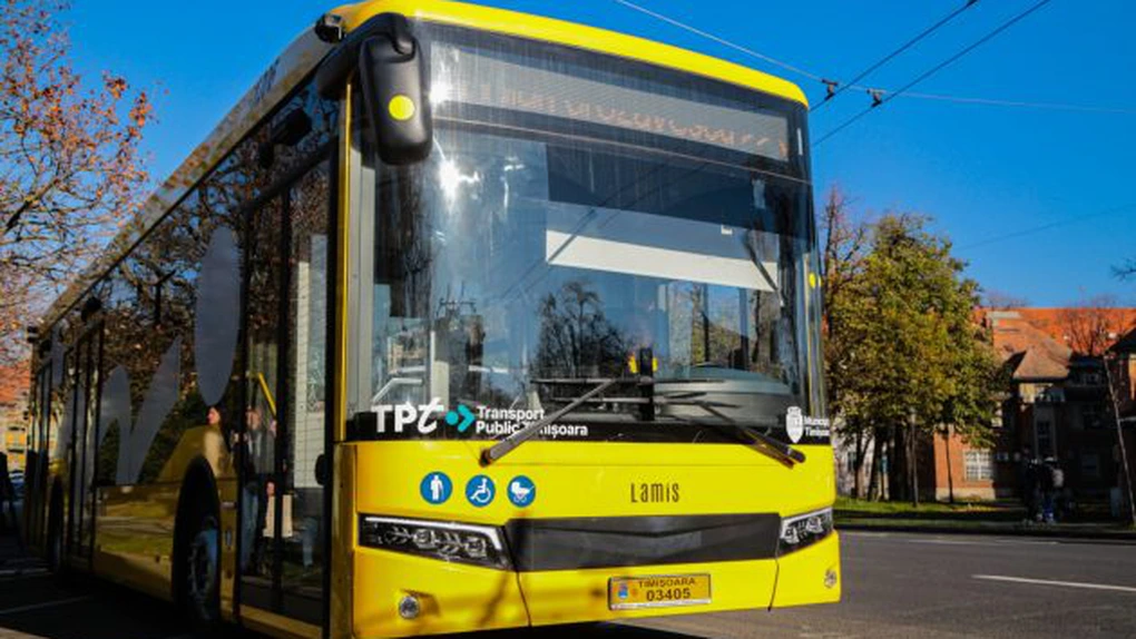 Cinci troleibuze Bozankaya au început de astăzi să circule pe străzile Timișoarei, pe traseul liniei 16