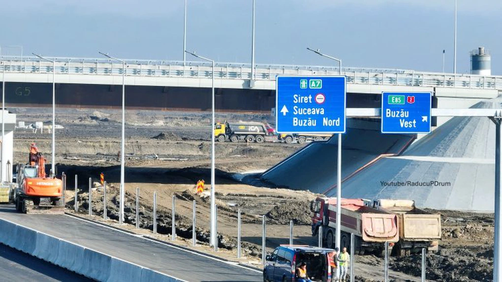 De la București la Focșani doar pe autostradă. Joi se deschide traficul pe lotul Pietroasele - Buzău din autostrada A7