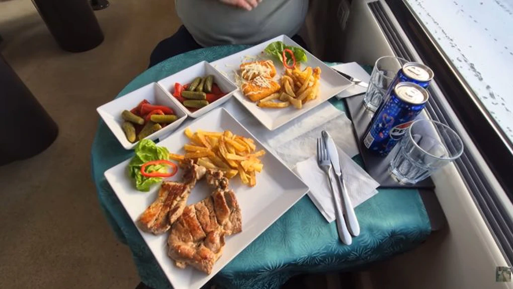 VIDEO Cum mai arată o călătorie cu trenul la vagonul – restaurant al CFR Călători