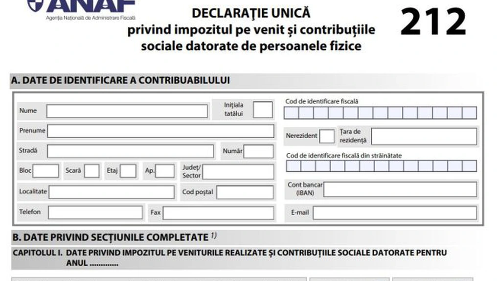 Asigurarea la sănătate a oamenilor fără venituri fiscalizate costă 2.430 de lei în 2026 şi e opţională. Vor plăti 608 lei la momentul asigurării. Model de completare a declaraţiei unice