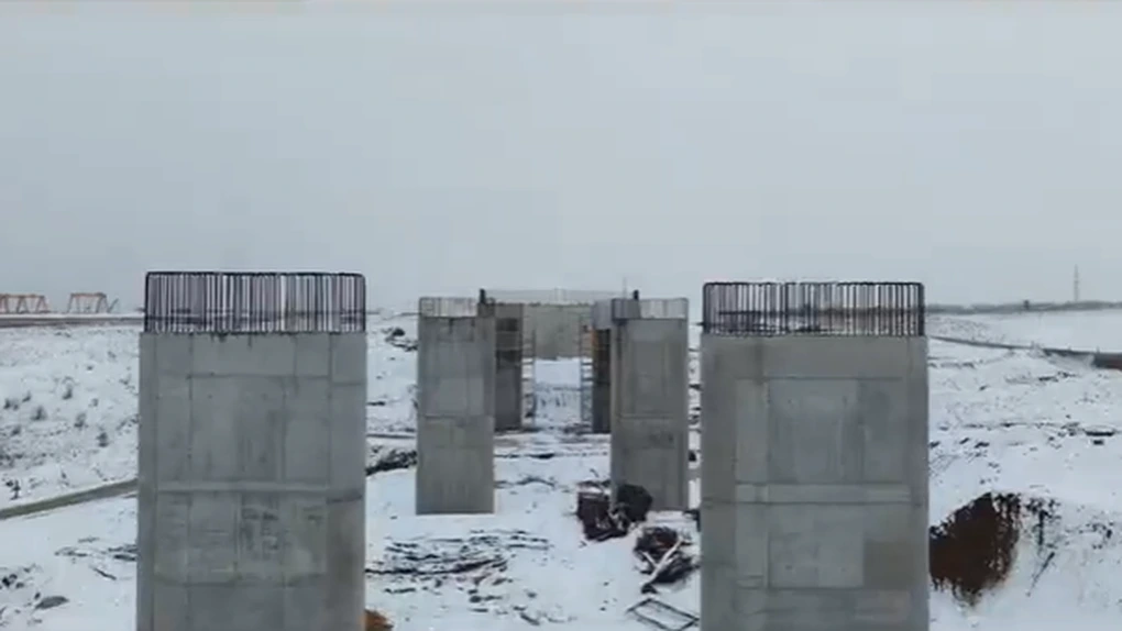 VIDEO Autostrada A13 Sibiu - Făgăraș: Imagini noi cu cel mai avansat lot al turcilor de la Makyol