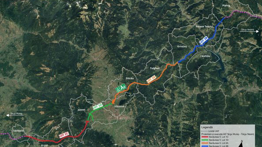 Autostrada Unirii A8: CNIR a publicat coridoarele de expropriere ale tronsonului montan