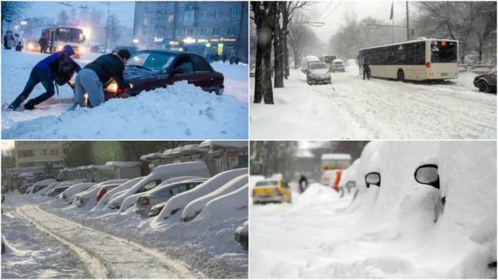 Cod portocaliu şi Cod galben de ninsori şi vânt în Bucureşti şi 25 de judeţe, miercuri