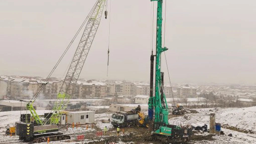FOTO Metroul de Cluj: Au fost realizați peste jumătate din piloții necesari puțului de lansare a 
