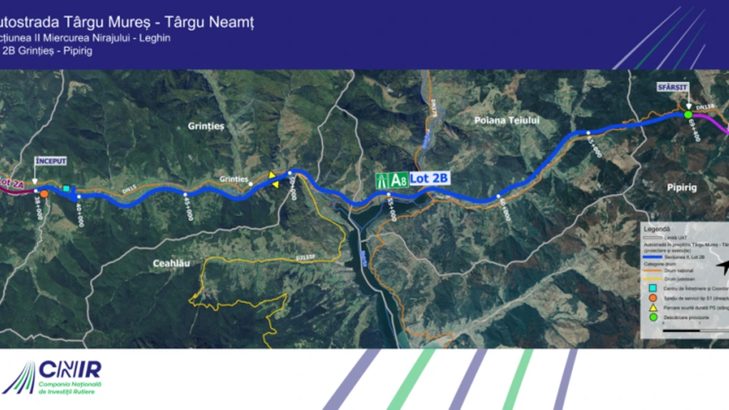 Ministerul transporturilor a alocat aproape 40 de milioane de lei pentru exproprieri pe lotul 2B Grinţieş-Pipirig al Autostrăzii A8