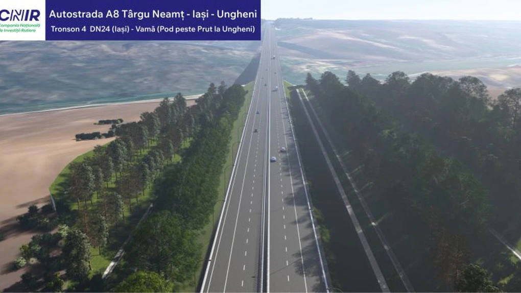 VIDEO Autostrada Tg Mureș - Tg Neamț - Iași - Ungheni. A fost desemnat constructor pentru ultimul lot al Autostrăzii Unirii A8