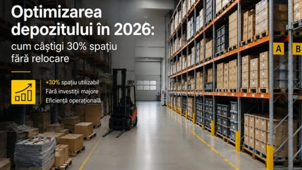 Optimizarea depozitului în 2026: cum câștigi 30% spațiu fără relocare