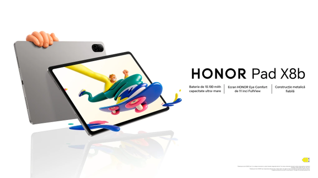 HONOR a lansat Pad X8b, noua tabletă inspirată de segmentul flagship, cu autonomie de până la 21 de ore de redare video online