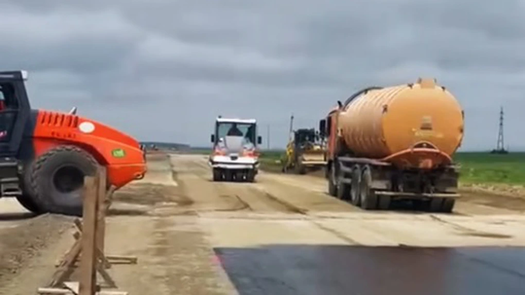 VIDEO Primul tronson de autostradă din județul Iași, pregătit pentru asfaltare
