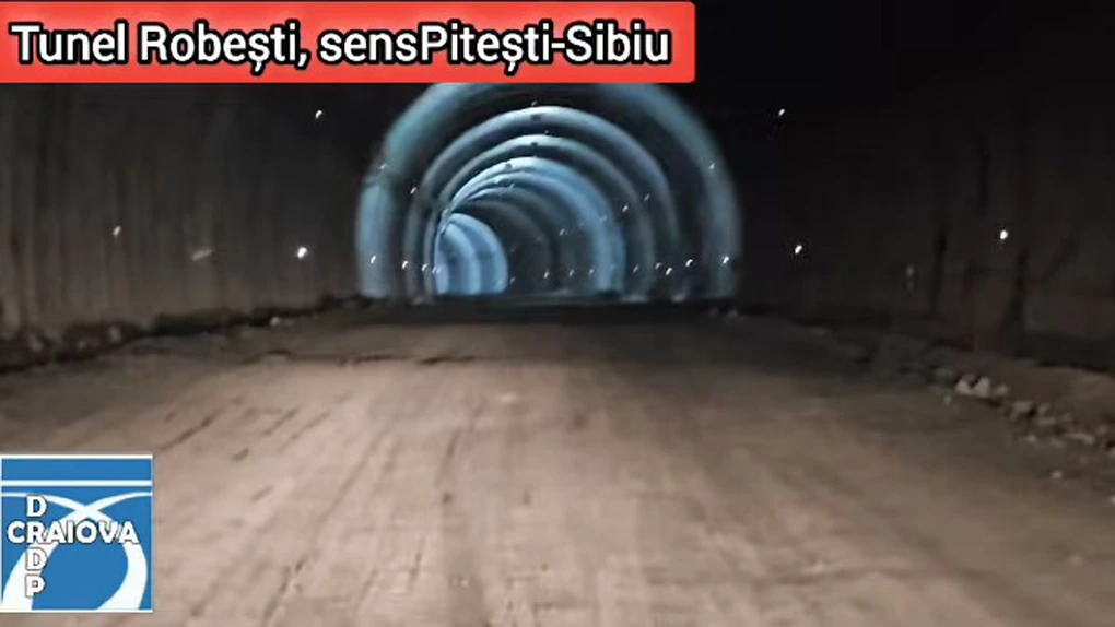 VIDEO Autostrada A1 Sibiu - Pitești: Imagini cu traversarea celui mai nou tunel străpuns prin Carpați