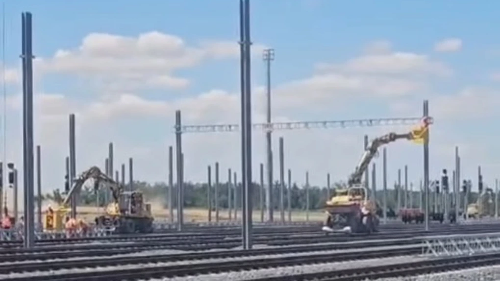CFR Infrastructură: Valu lui Traian, punct strategic pentru traficul feroviar de marfă, modernizat în proporție de 86%