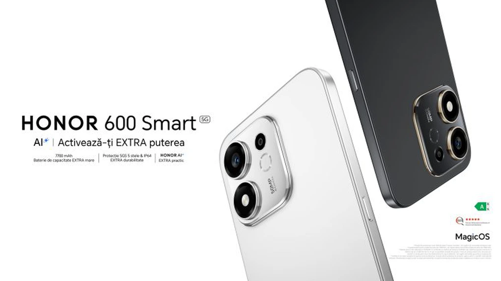 Honor lansează în România noul telefon Honor 600 Smart 5G, cu o baterie de 7.700 mAh