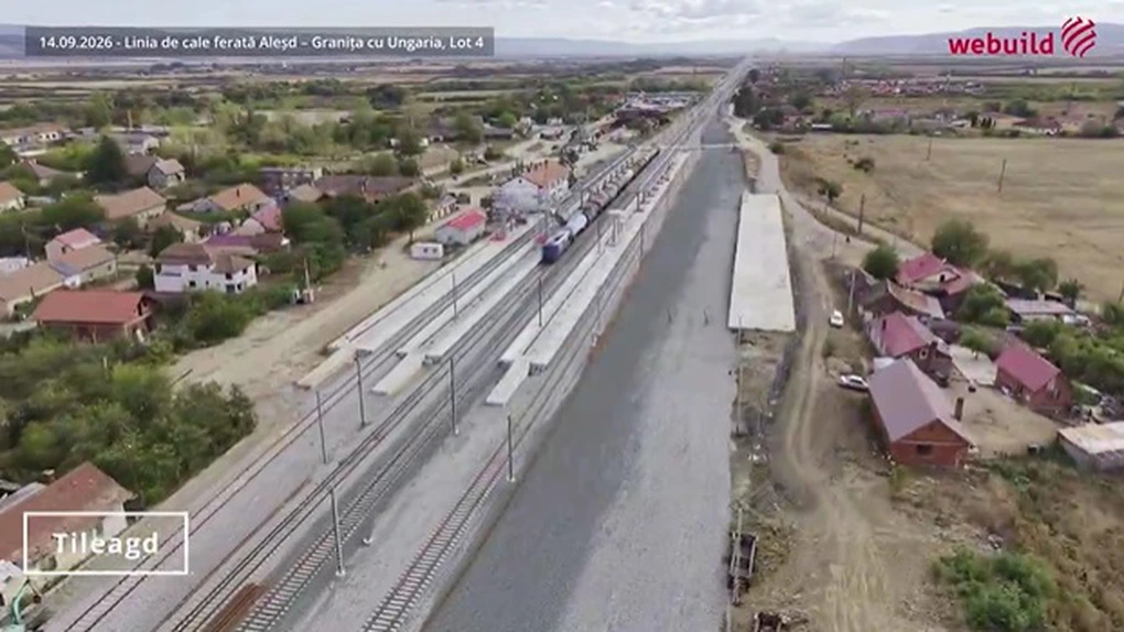VIDEO Calea ferată Cluj - Oradea: Obiectivul din PNRR, îndeplinit pe lotul de la frontiera cu Ungaria - WeBuild