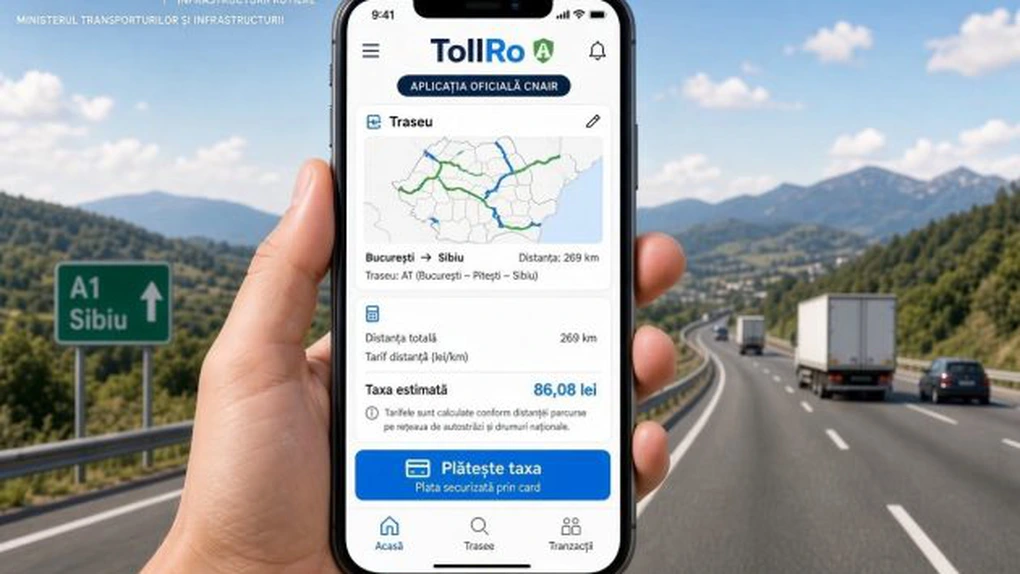CNAIR: Platforma TollRo va putea fi utilizată începând cu 1 octombrie 2026