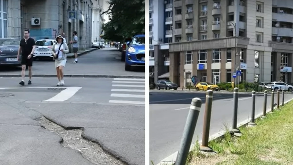 VIDEO Înainte și după: Cum arată un bulevard refăcut din centrul Capitalei, fără mașini pe trotuare
