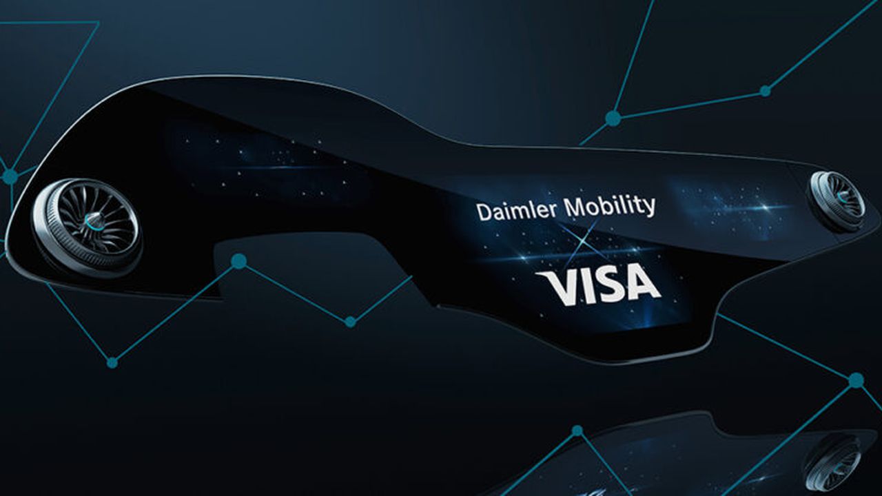 Daimler x Visa head unit image
