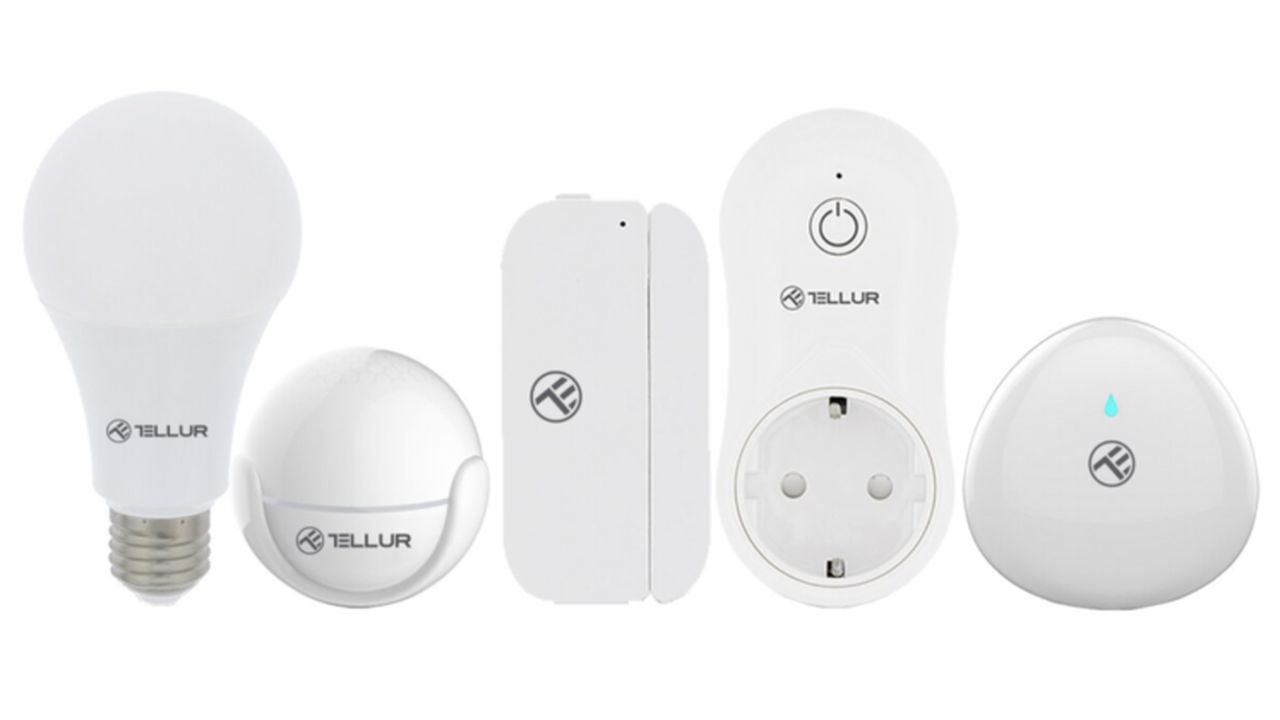 Tellur Smart WiFi Safety Pack (Bulb, Socket, Sensors)