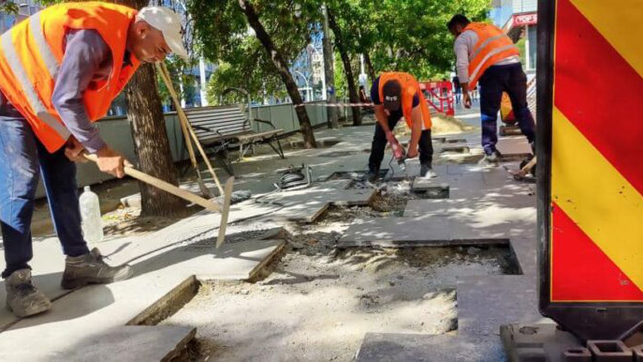 Lucrari trotoare Bulevardul Bratianu