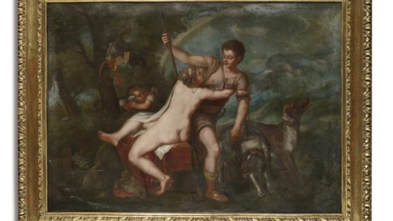 Venus si Adonis de Titian