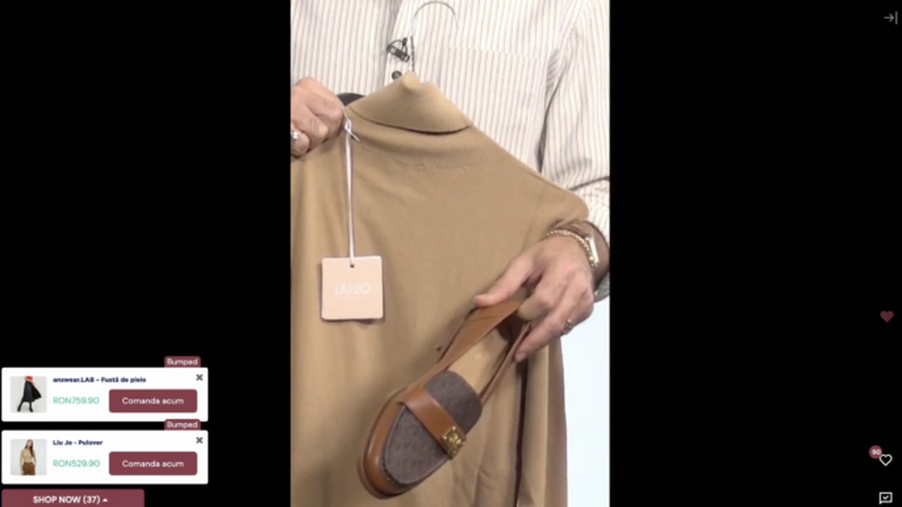 Sesiune de live stream shopping