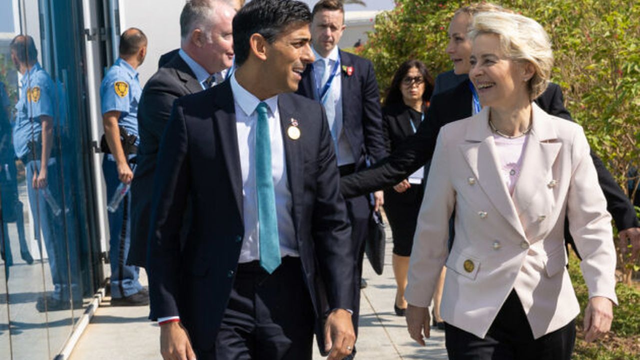 Rishi Sunak si Ursula von der Leyen