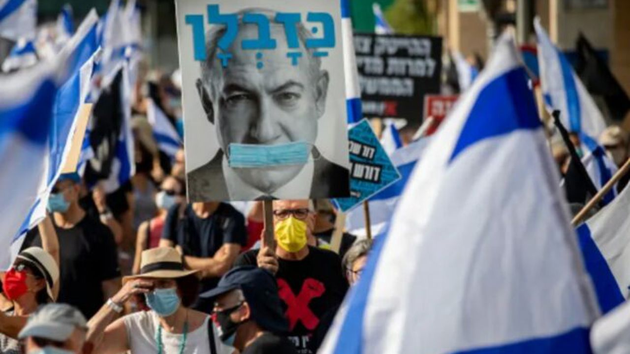 israel netanyahu proteste 42354 yonathan sindel flash90