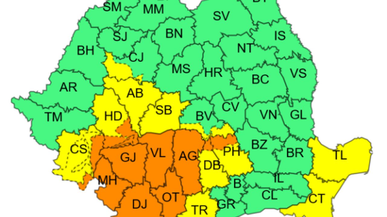 Cod portocaliu ANM 03.06.2023