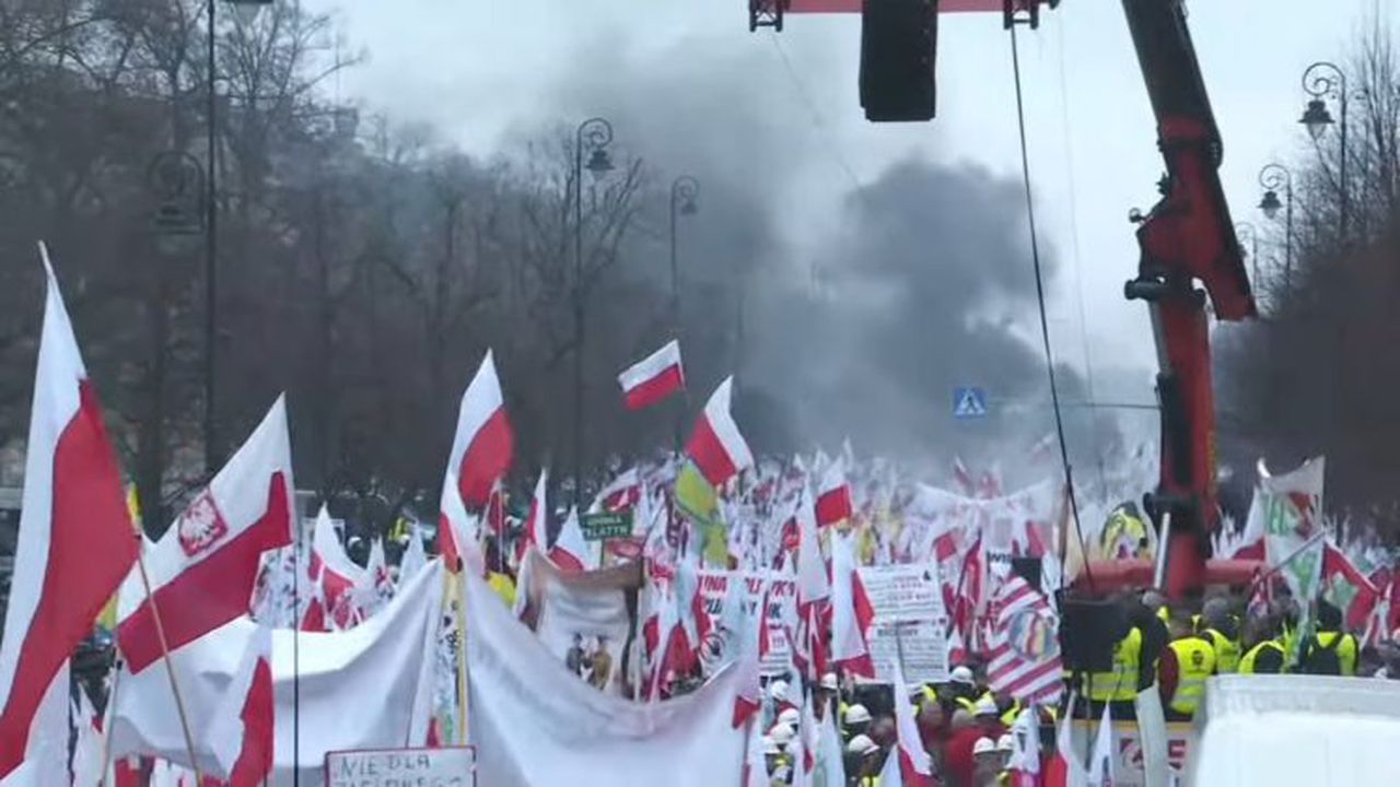 Proteste fermieri Varsovia