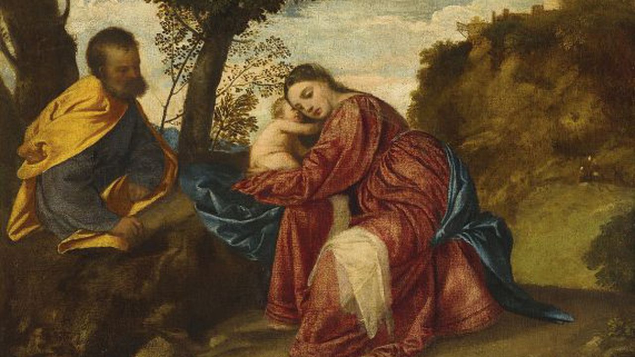 Tiziano_Vecellio,_called_Titian,_The_Rest_on_The_Flight_into_Egypt_(from_the_Longleat_House_and_Chattels_Settlement)