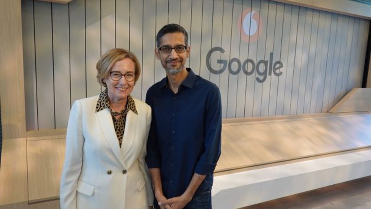 Margherita Della Valle (Vodafone Group) si Sundar Pichai (Google si Alphabet)