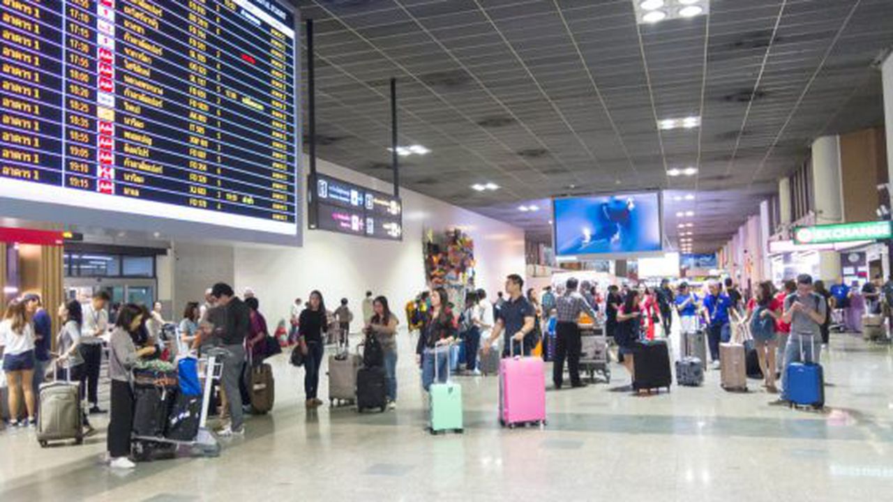Don,Mueang,Airport,Bangkok,Thailand,-,July,13,2018:unidentified,Passengers
