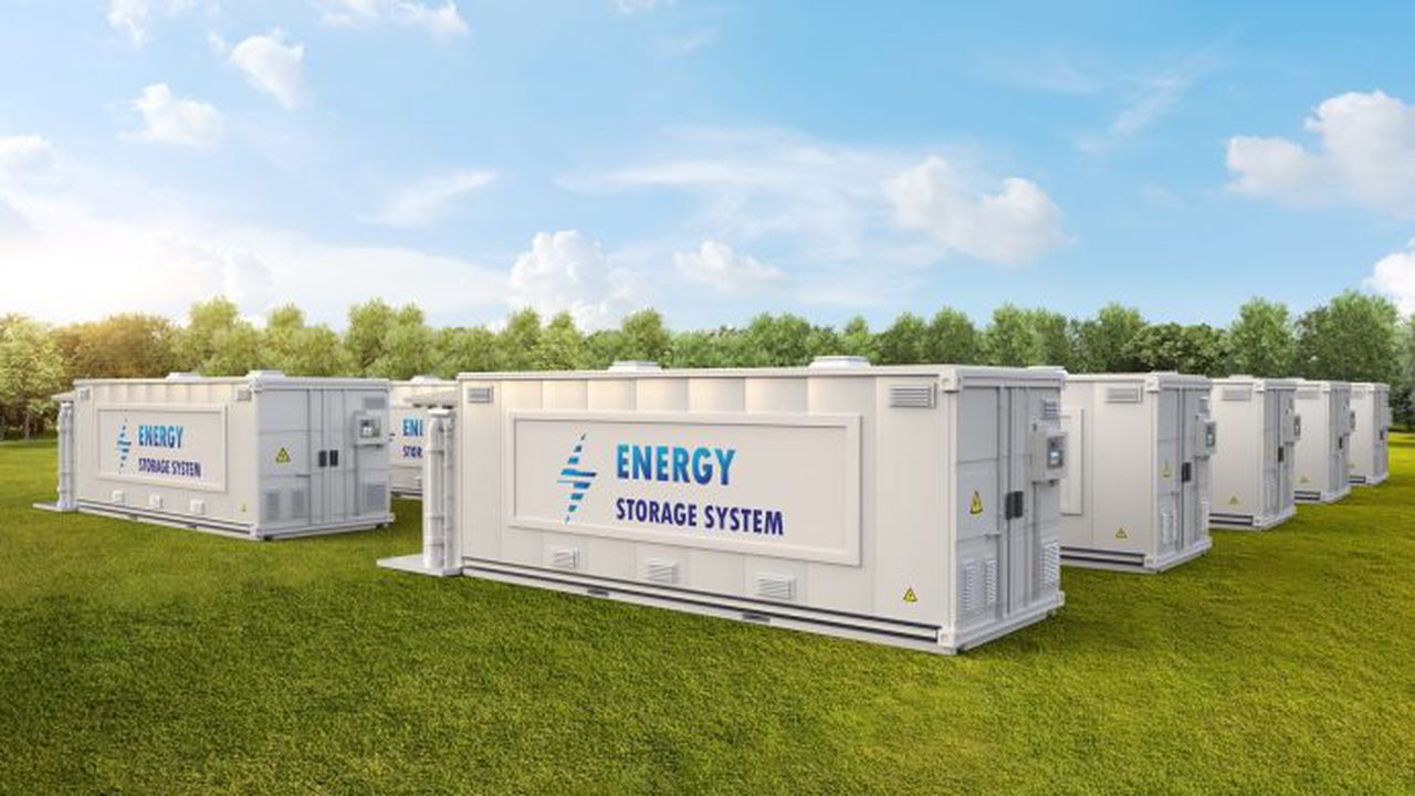 3d,Rendering,Group,Of,Energy,Storagy,Systems,Or,Ess,Farm