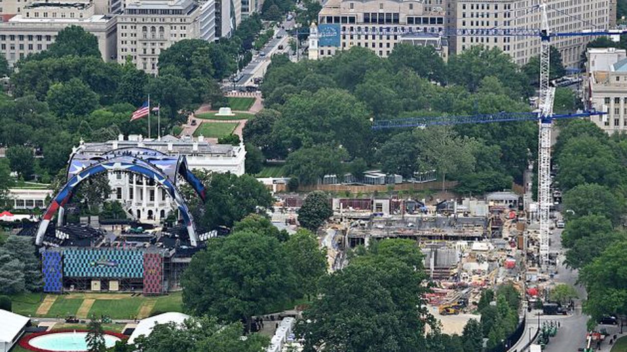 White House Ballroom construction and UFC Freedom 250 arena