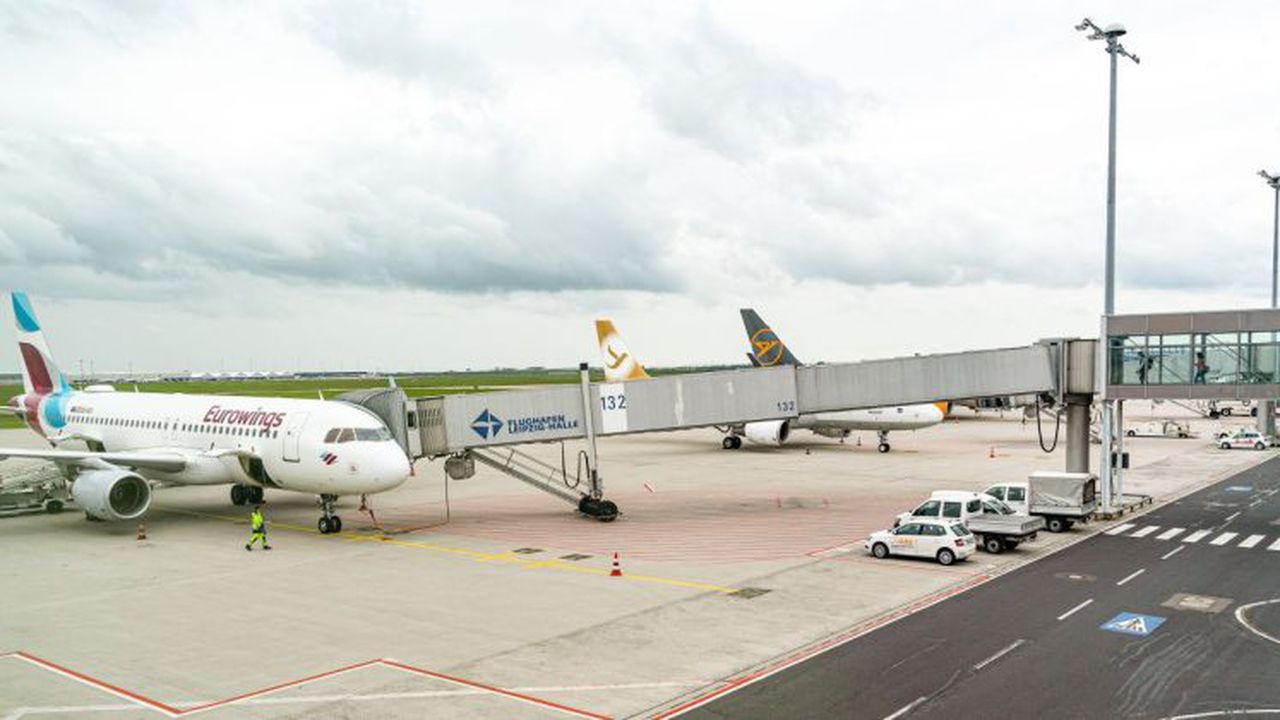 aeroport Leipzig drona