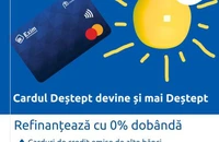 Refinanțare credit cu rate fără dobândă prin cardurile de credit Exim Banca Românească. Campania durează până în octombrie 2025