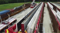 Autostrada A1 Sibiu – Pitești: Au fost produse primele 2 grinzi pentru cea mai lungă secțiune