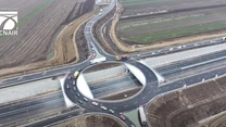 VIDEO Autostrada Moldovei, 4 ani de la începerea lucrărilor: Cum a fost construit giratoriul suprateran peste A7 de la Adjud