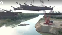 VIDEO Drum Expres Brăila – Galați: A fost montată ultima secțiune a tablierului metalic la podul peste Siret