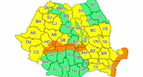 ANM: Codul portocaliu de viscol va afecta parțial zece județe. În București va ploua slab sâmbătă și va ninge duminică